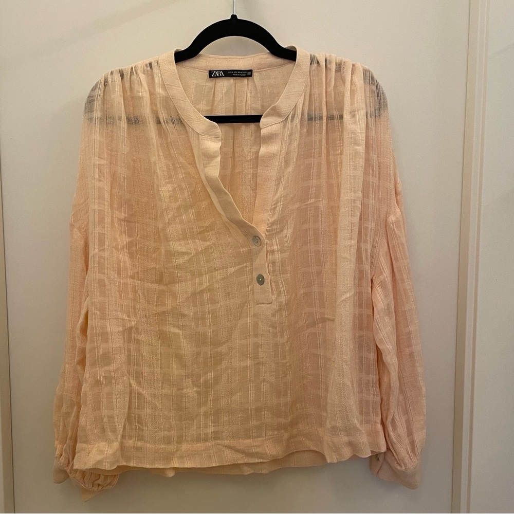 Long Sleeve Linen Shirt by Zara